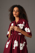 Flower Print Elesticated Dress