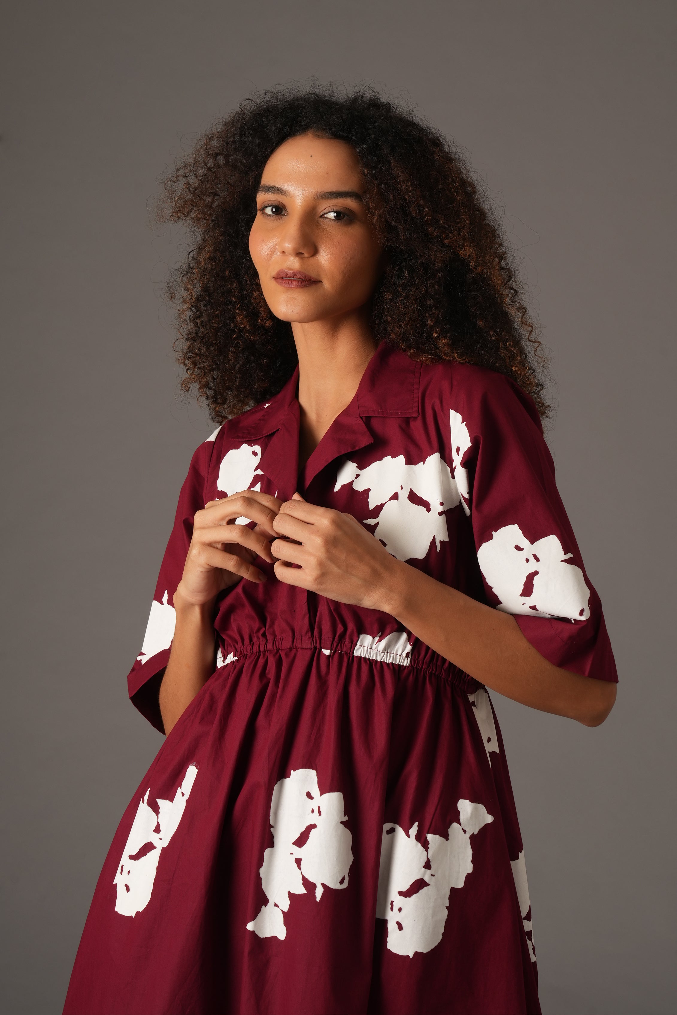 Flower Print Elesticated Dress