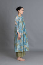 Ocean Blue Floral Print Dress Co-ord