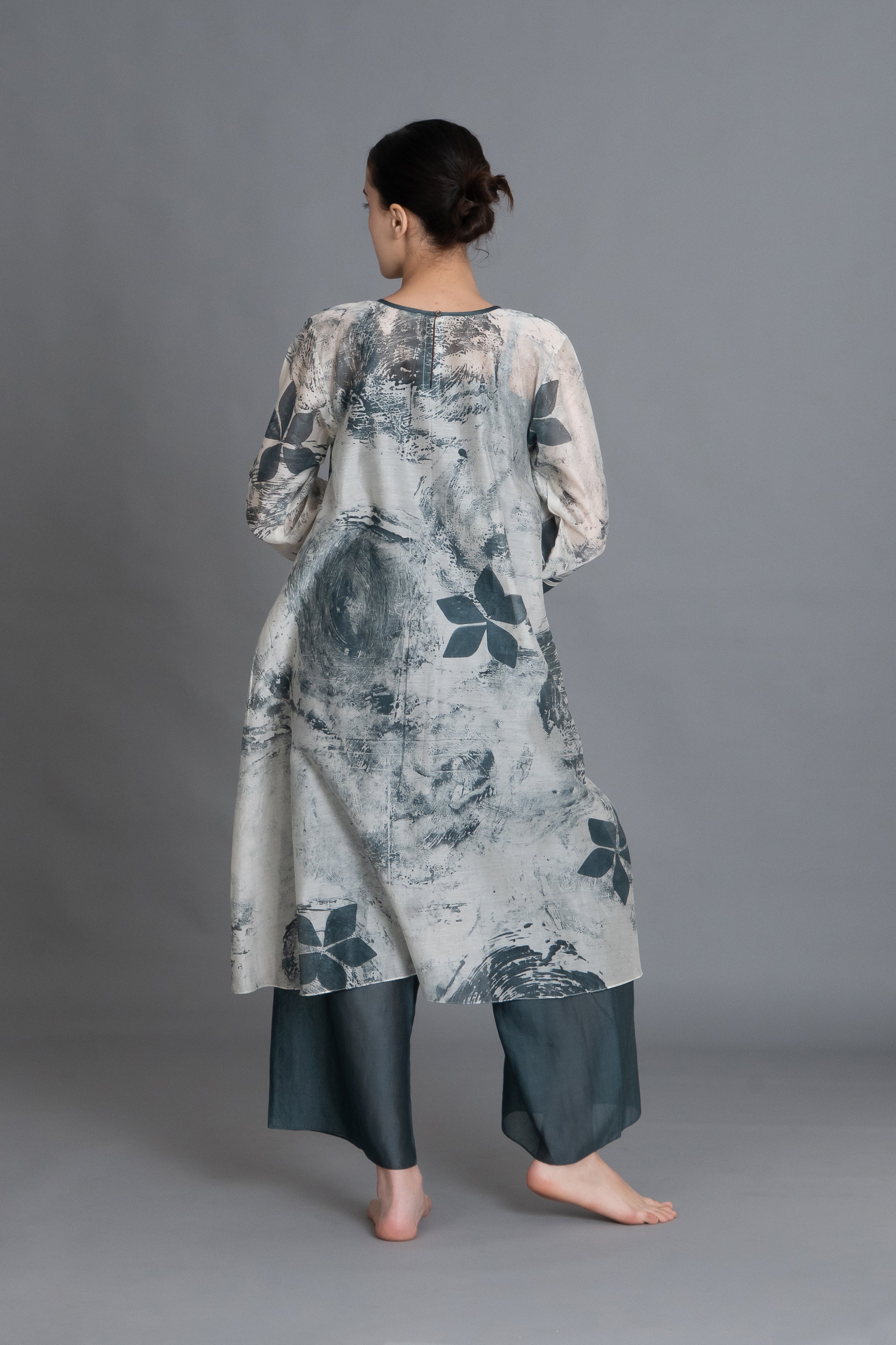 Mint Texture Print Dress Co-ord