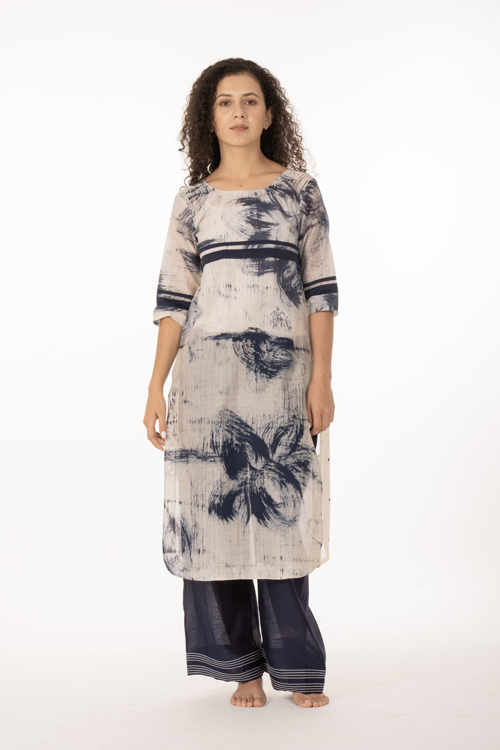 Indigo Bloom Kurta Set