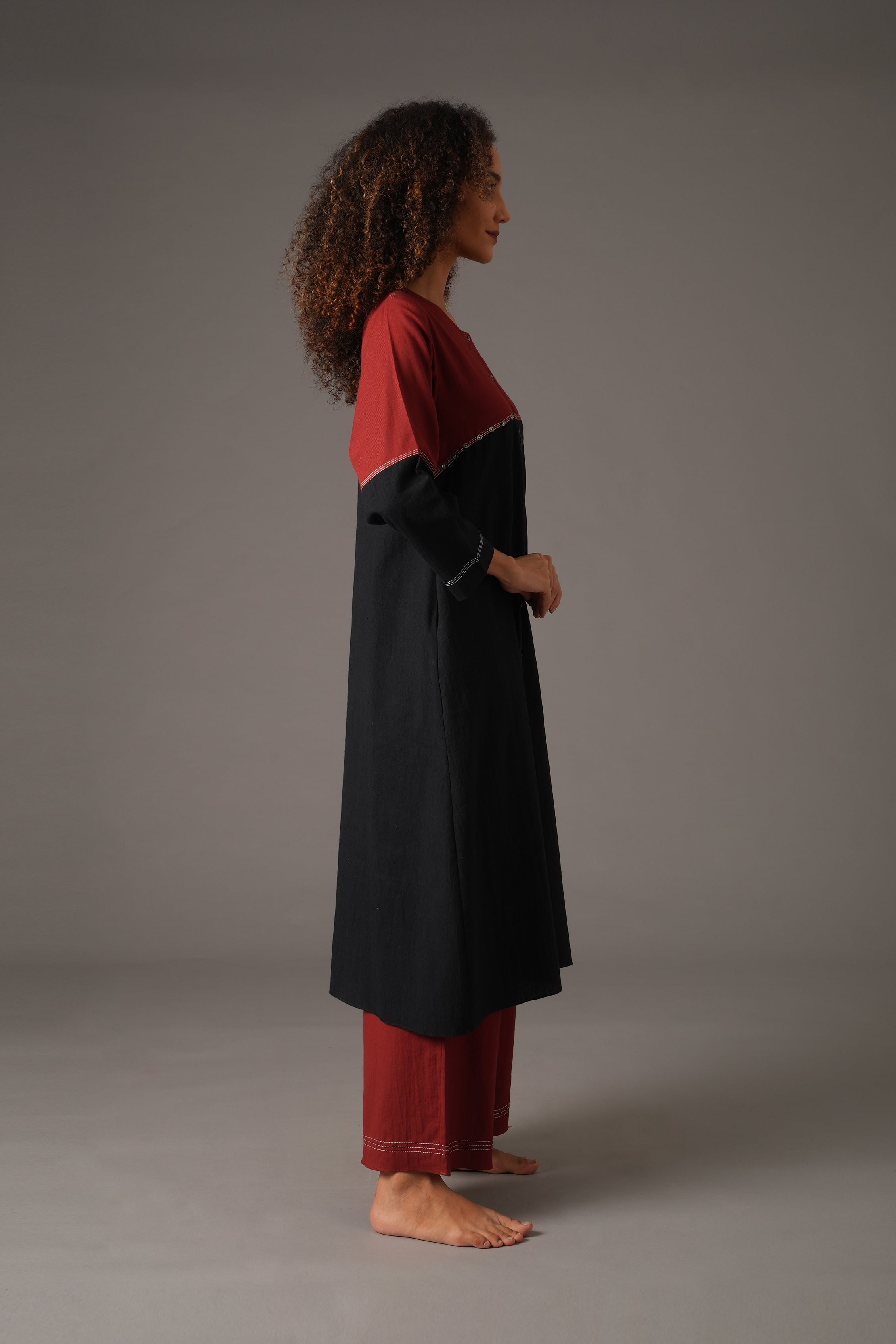 Crimson Alloy Dress with pant