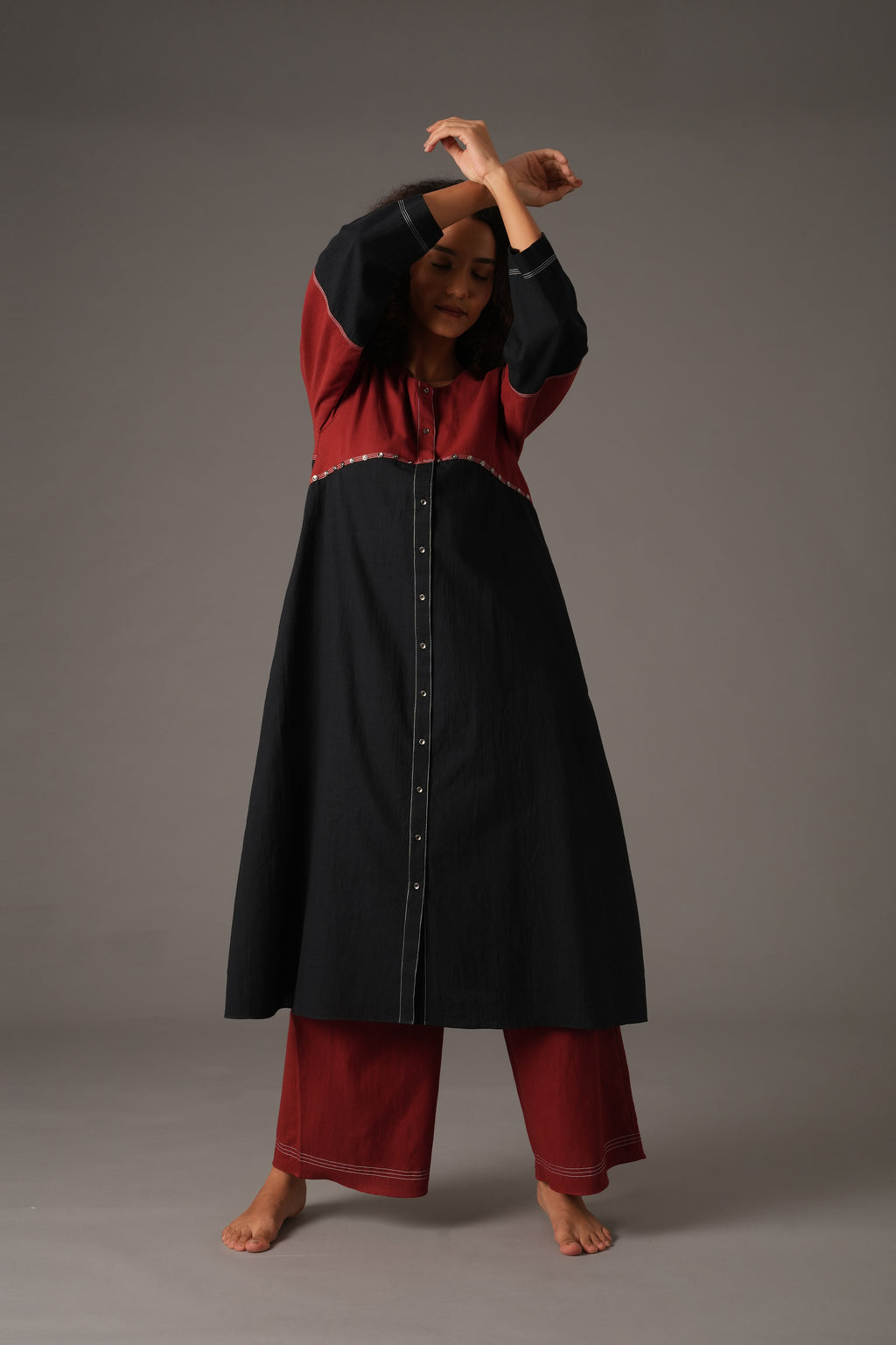Crimson Alloy Dress with pant