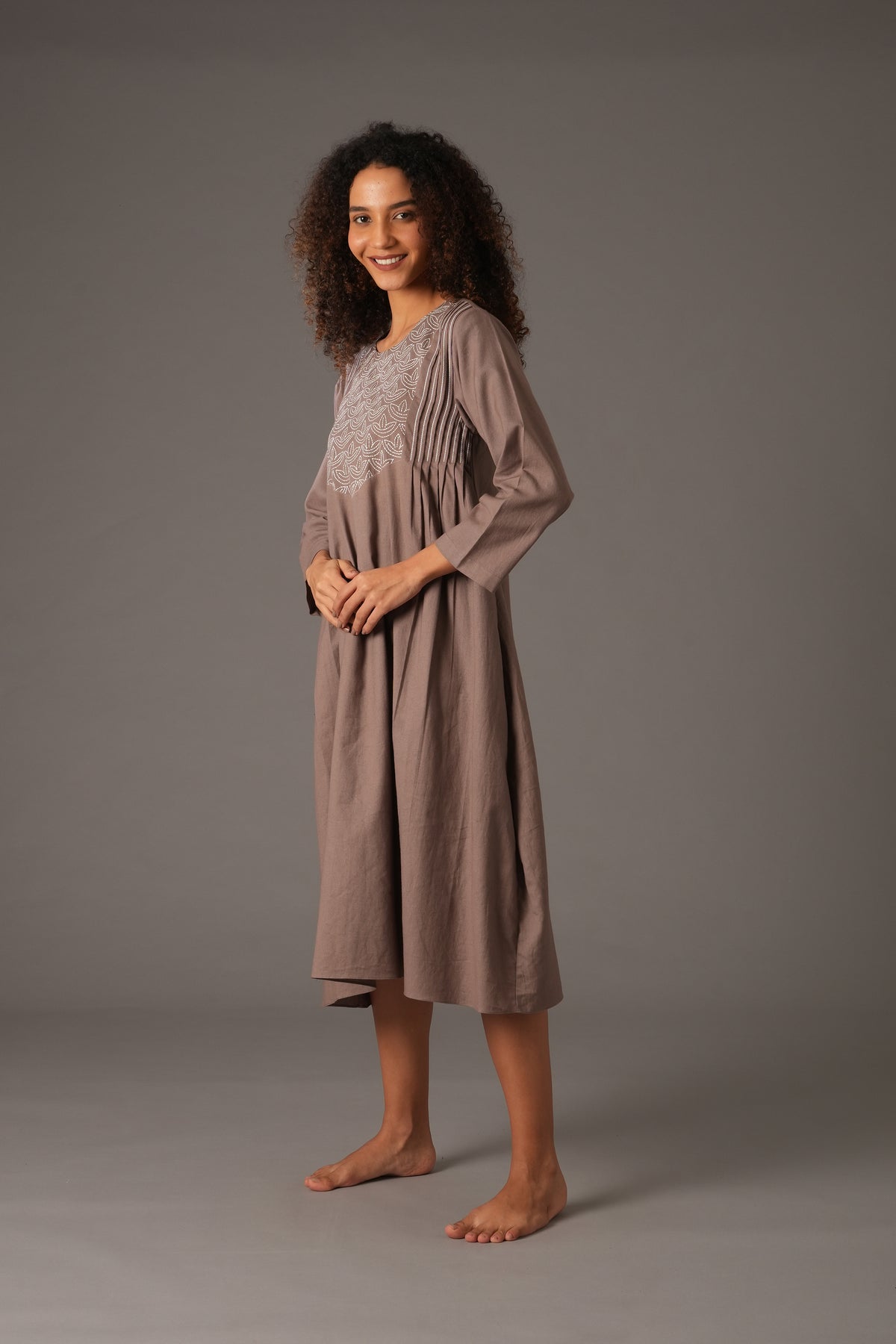 Embroidered Dunes Dress