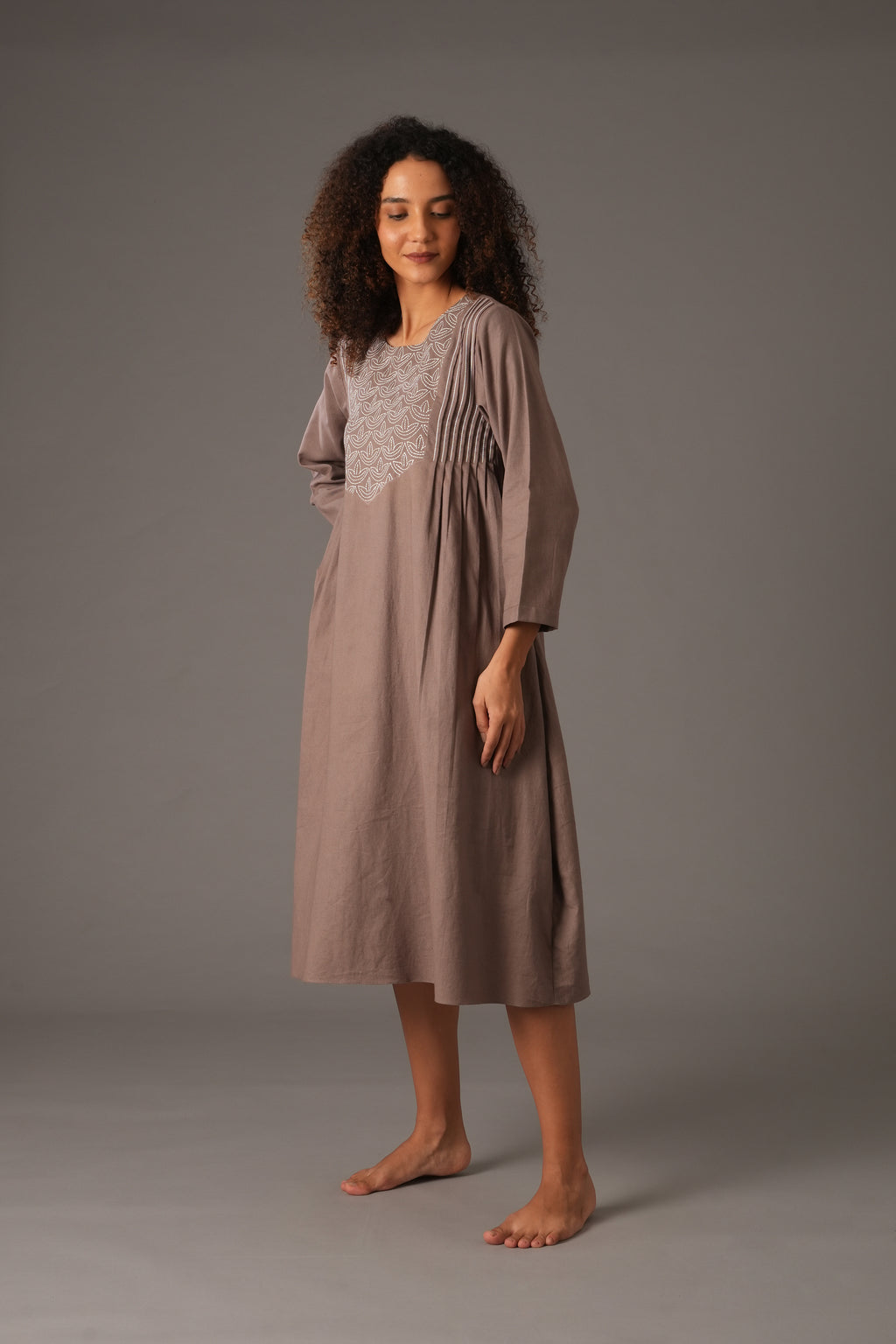 Embroidered Dunes Dress