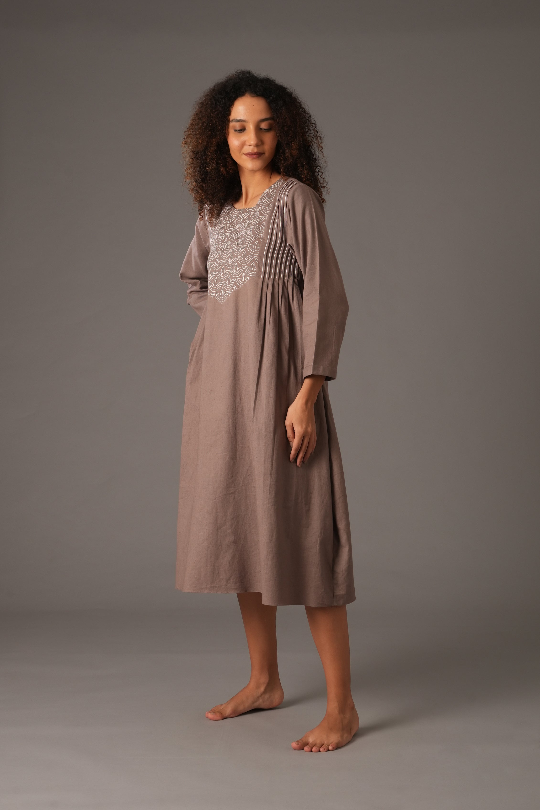 Embroidered Dunes Dress