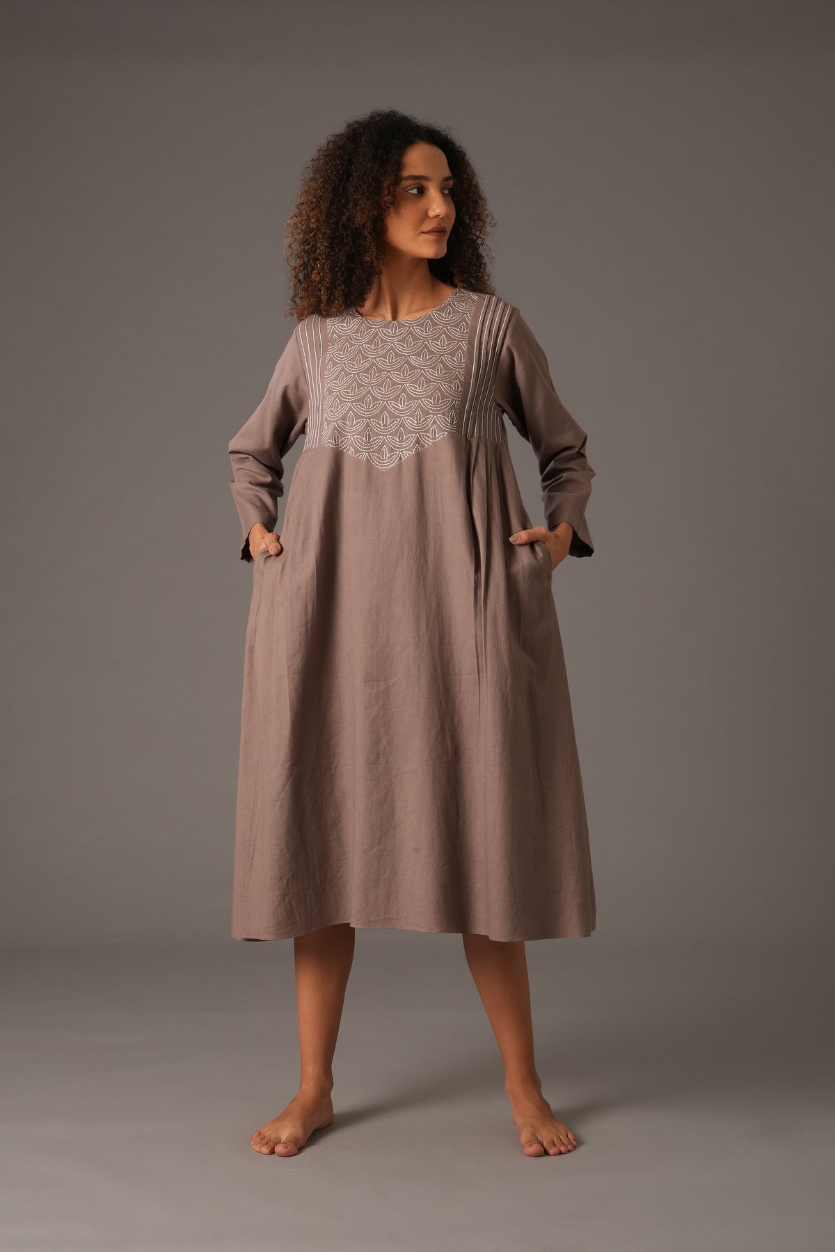 Embroidered Dunes Dress