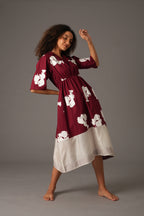 Flower Print Elesticated Dress