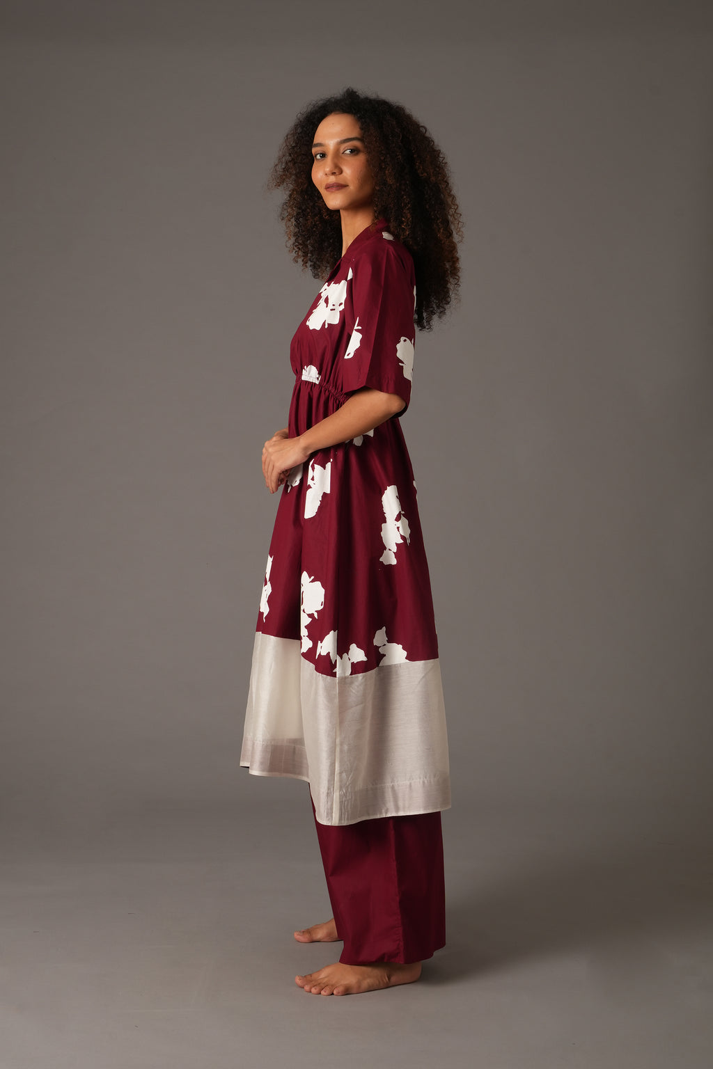 Flower Print Elesticated Dress Co-ord