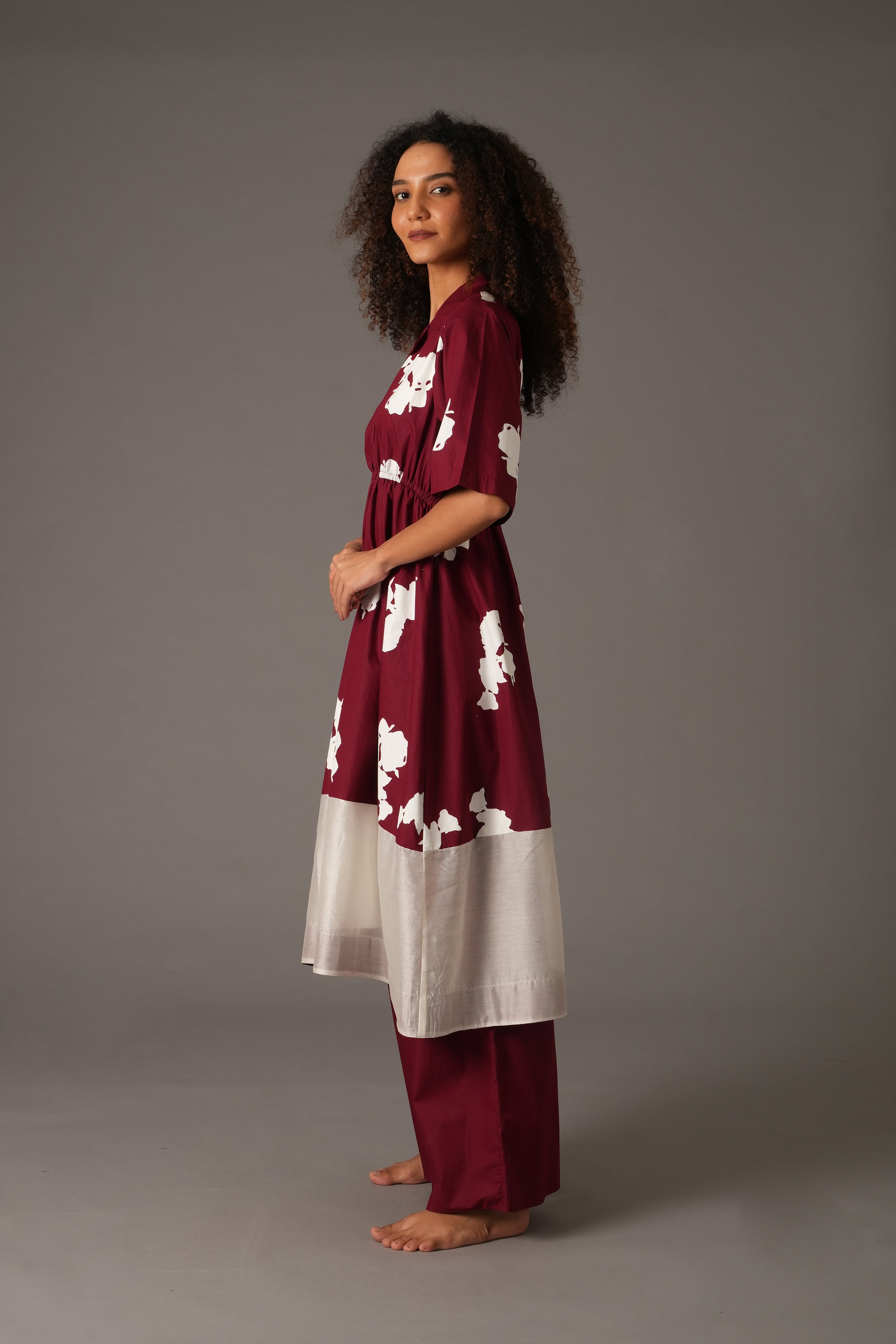 Flower Print Elesticated Dress Co-ord