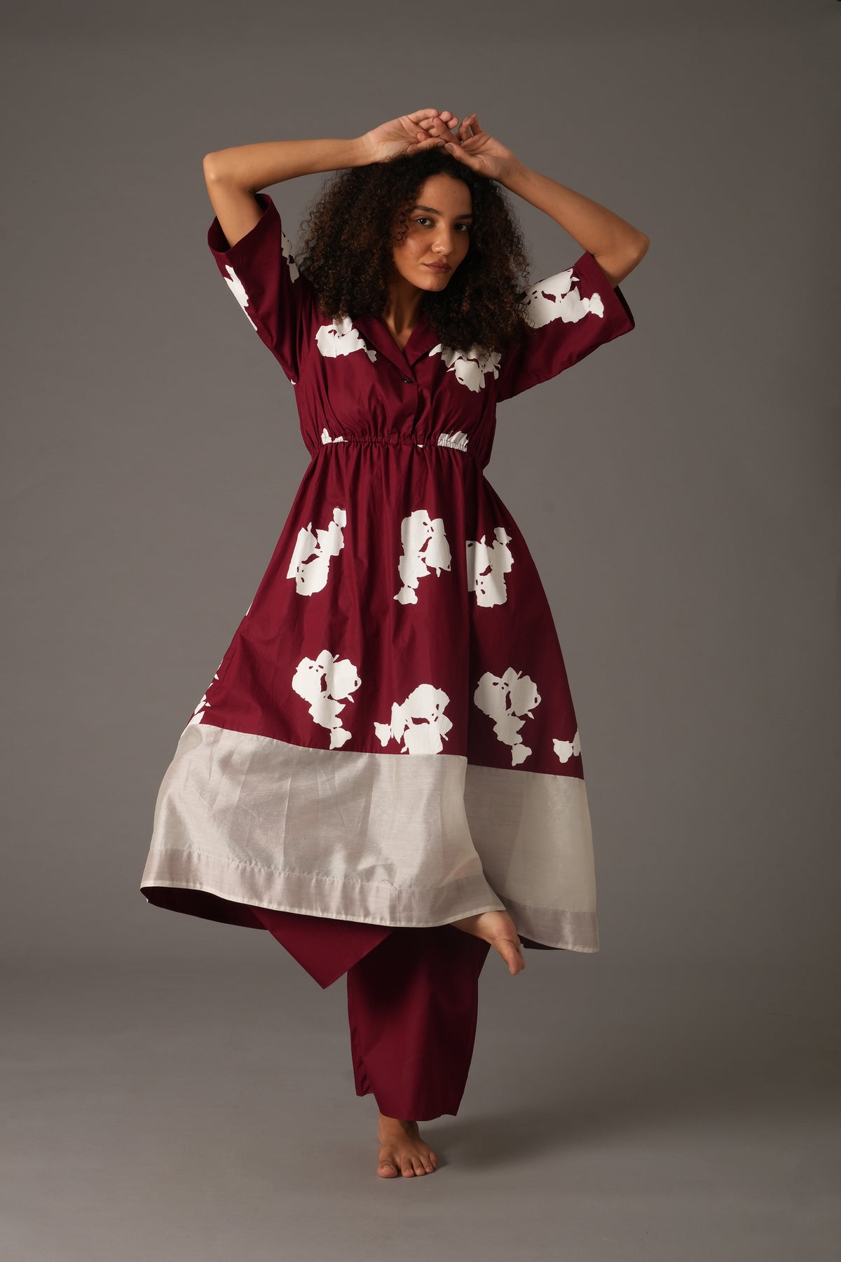 Flower Print Elesticated Dress Co-ord