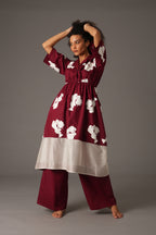 Flower Print Elesticated Dress Co-ord