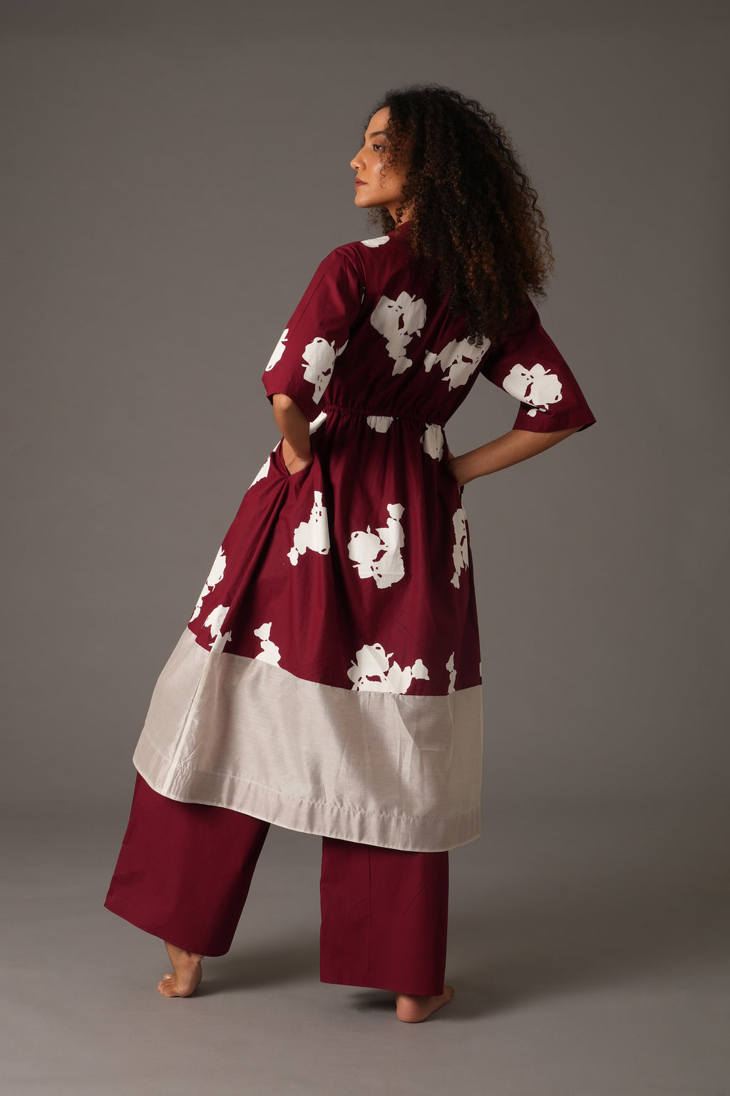 Flower Print Elesticated Dress Co-ord