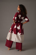 Flower Print Elesticated Dress Co-ord