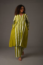 Purple Stripe V-Neck Dress Co-ord