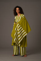 Purple Stripe V-Neck Dress Co-ord