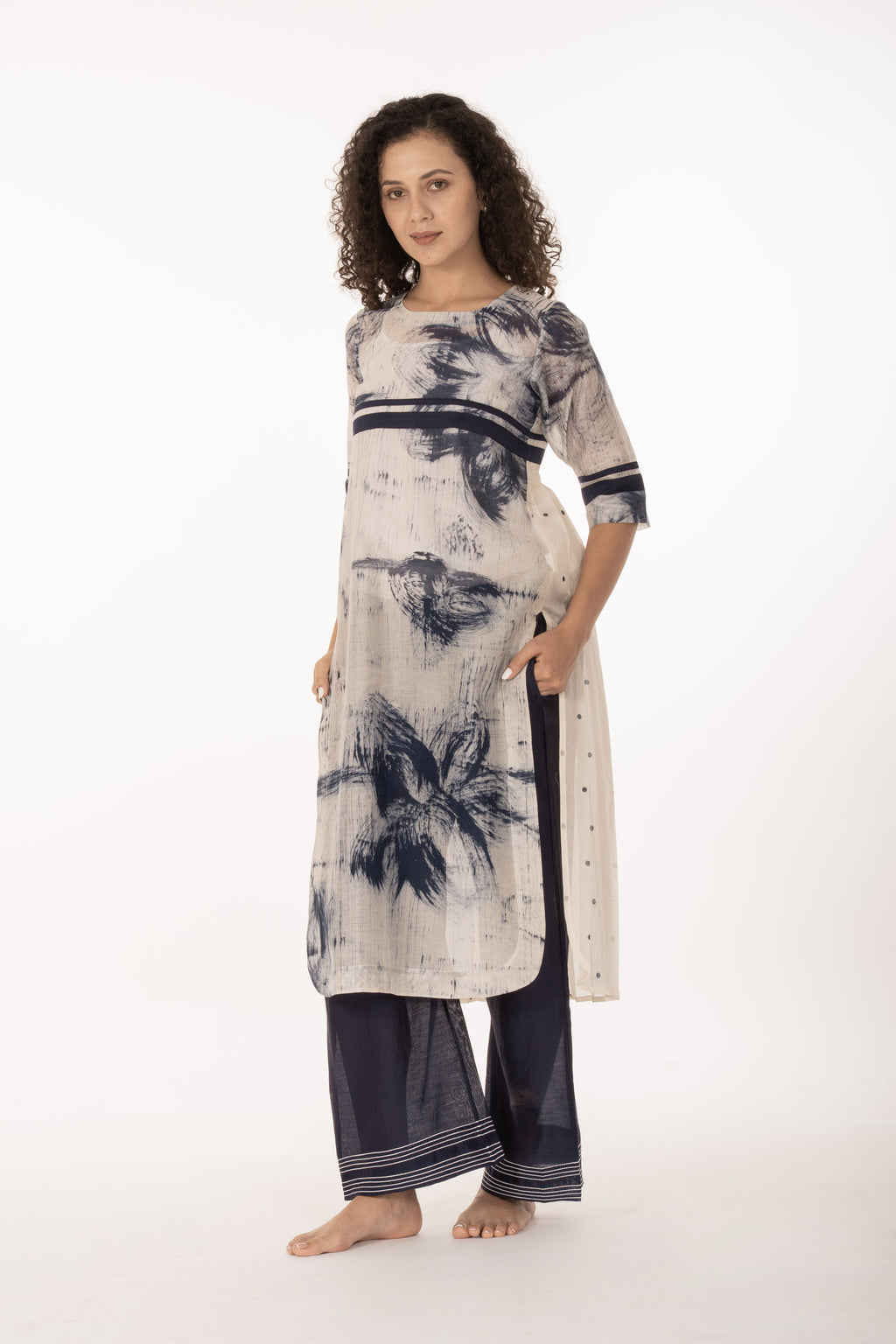 Indigo Bloom Kurta Set