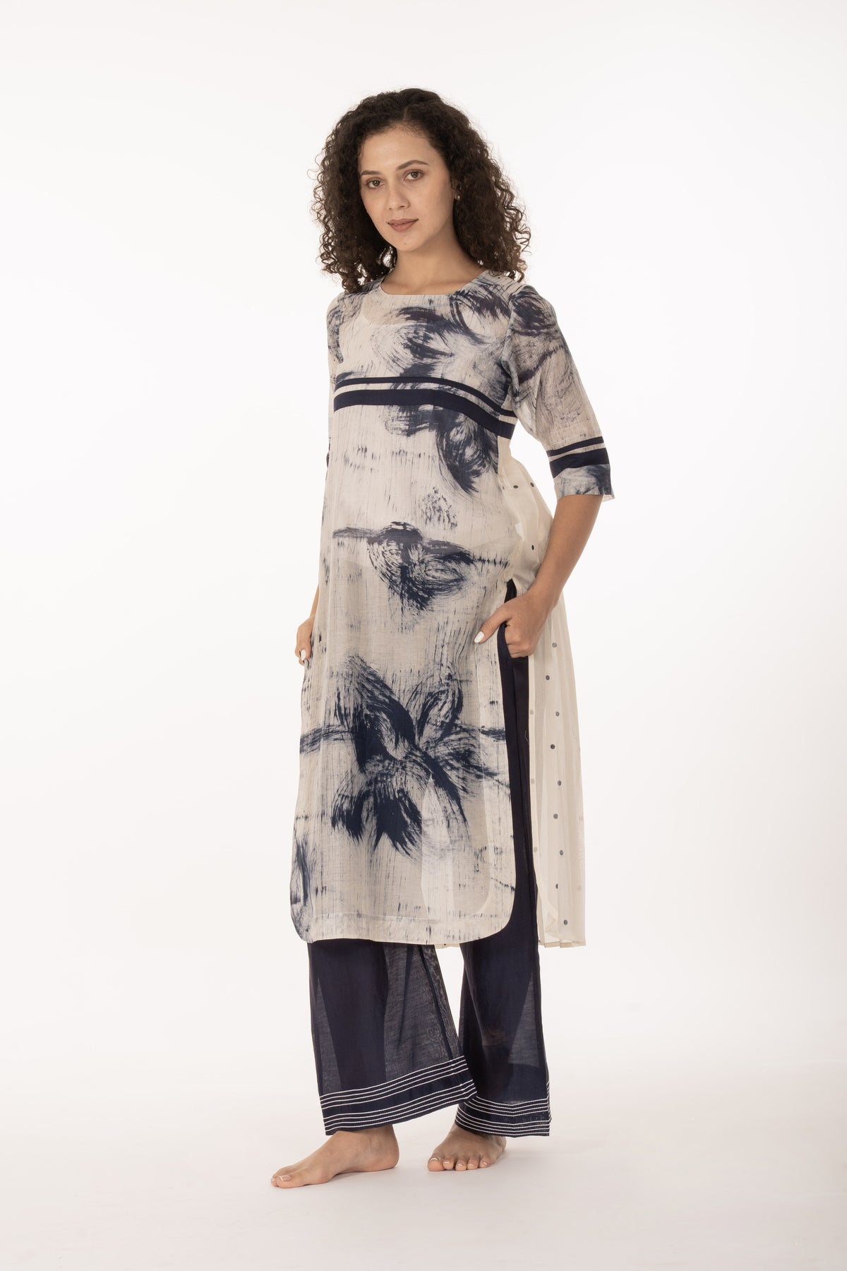 Indigo Bloom Kurta Set