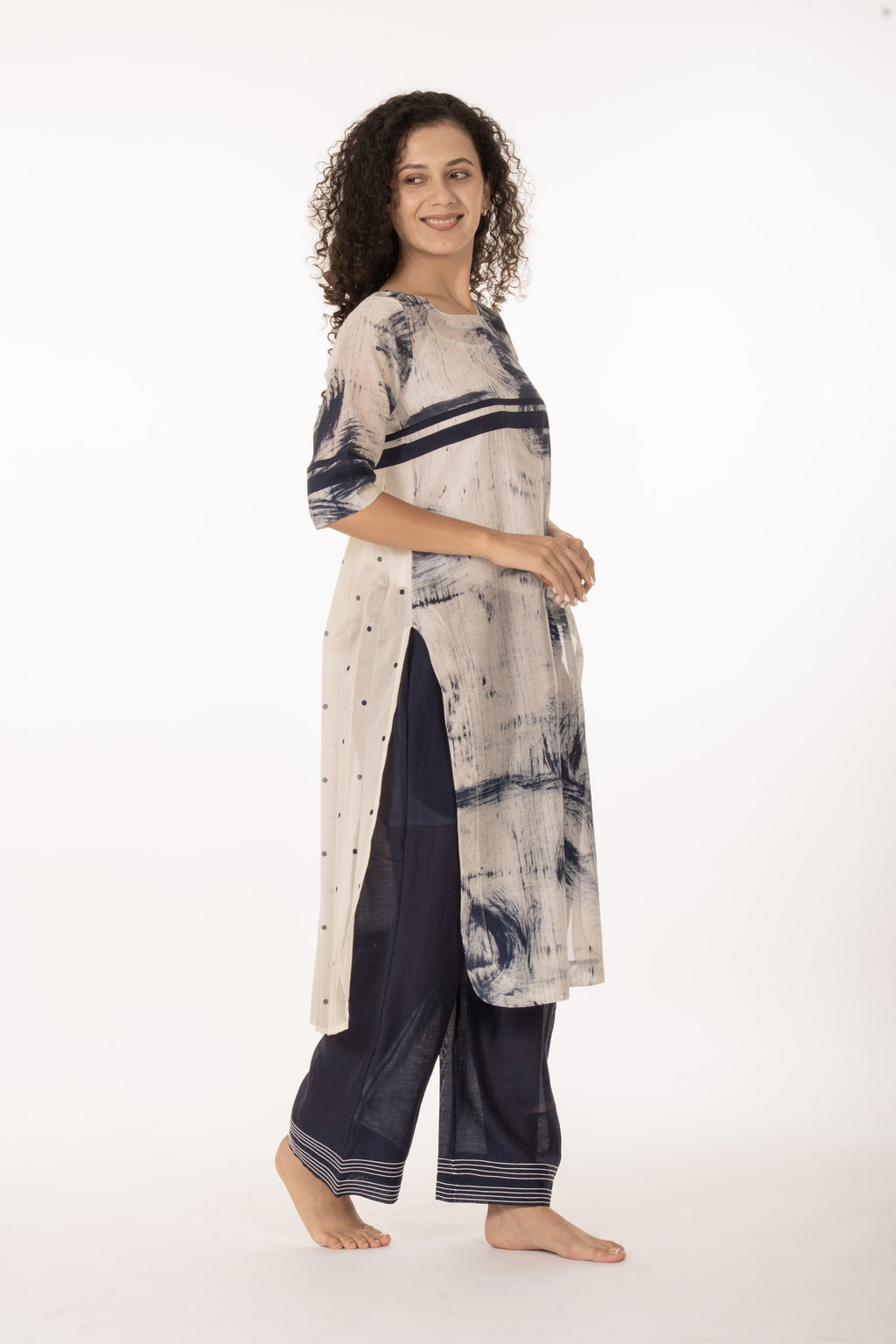 Indigo Bloom Kurta Set