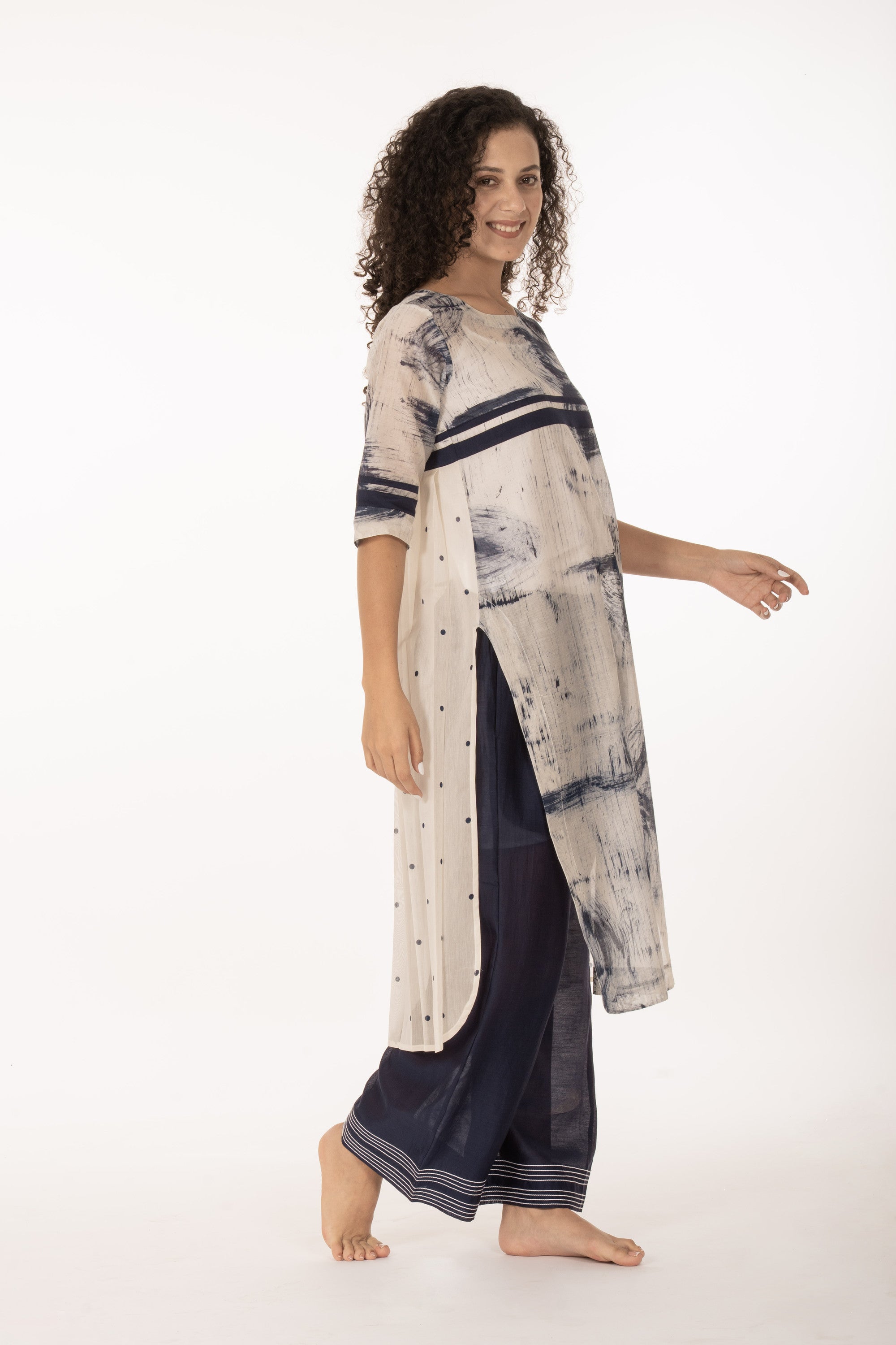 Indigo Bloom Kurta Set