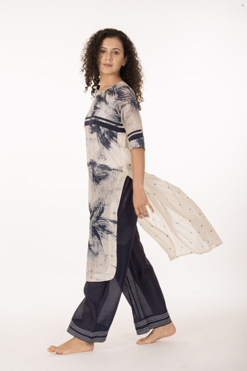 Indigo Bloom Kurta Set