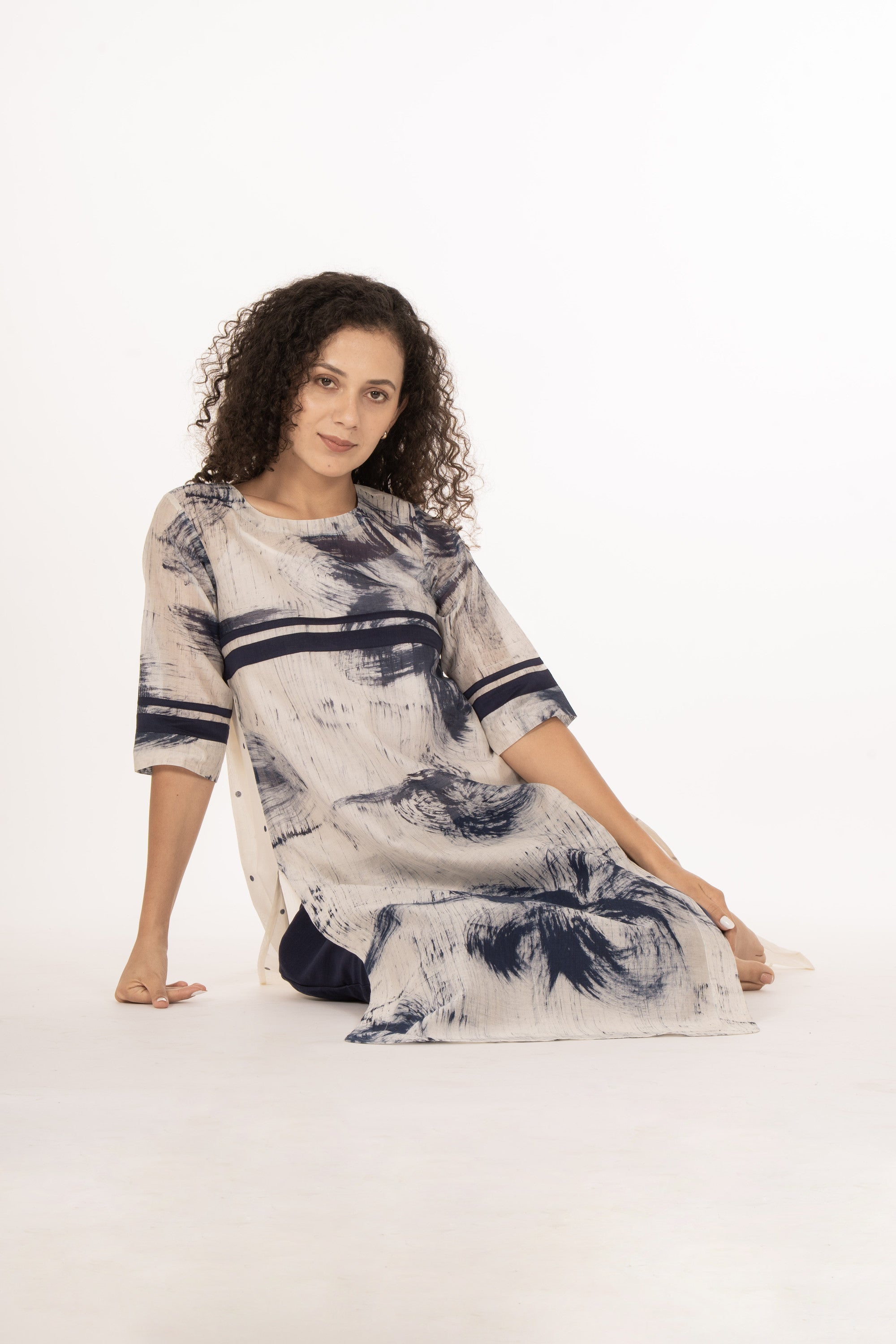 Indigo Bloom Kurta Set