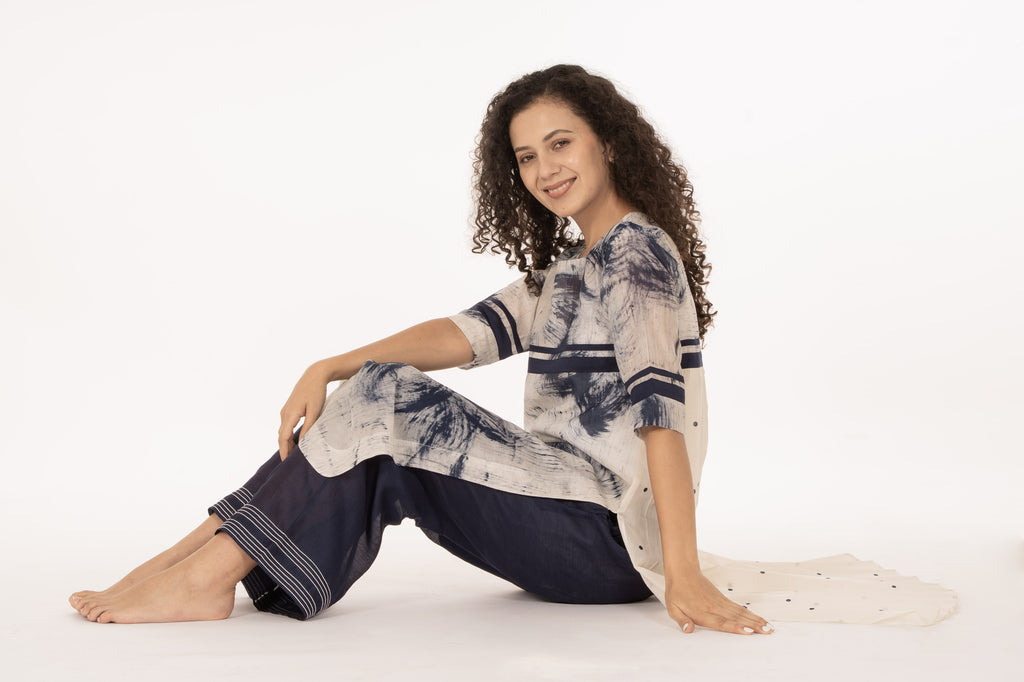Indigo Bloom Kurta Set