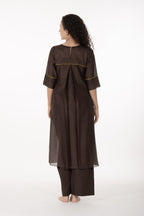Cocoa Thread Art Dress with Bottom