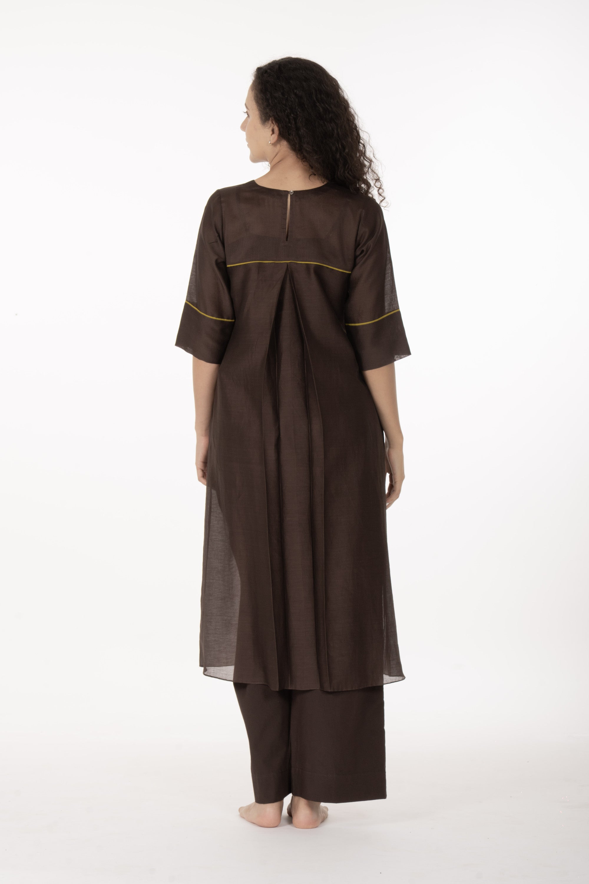 Cocoa Thread Art Dress with Bottom