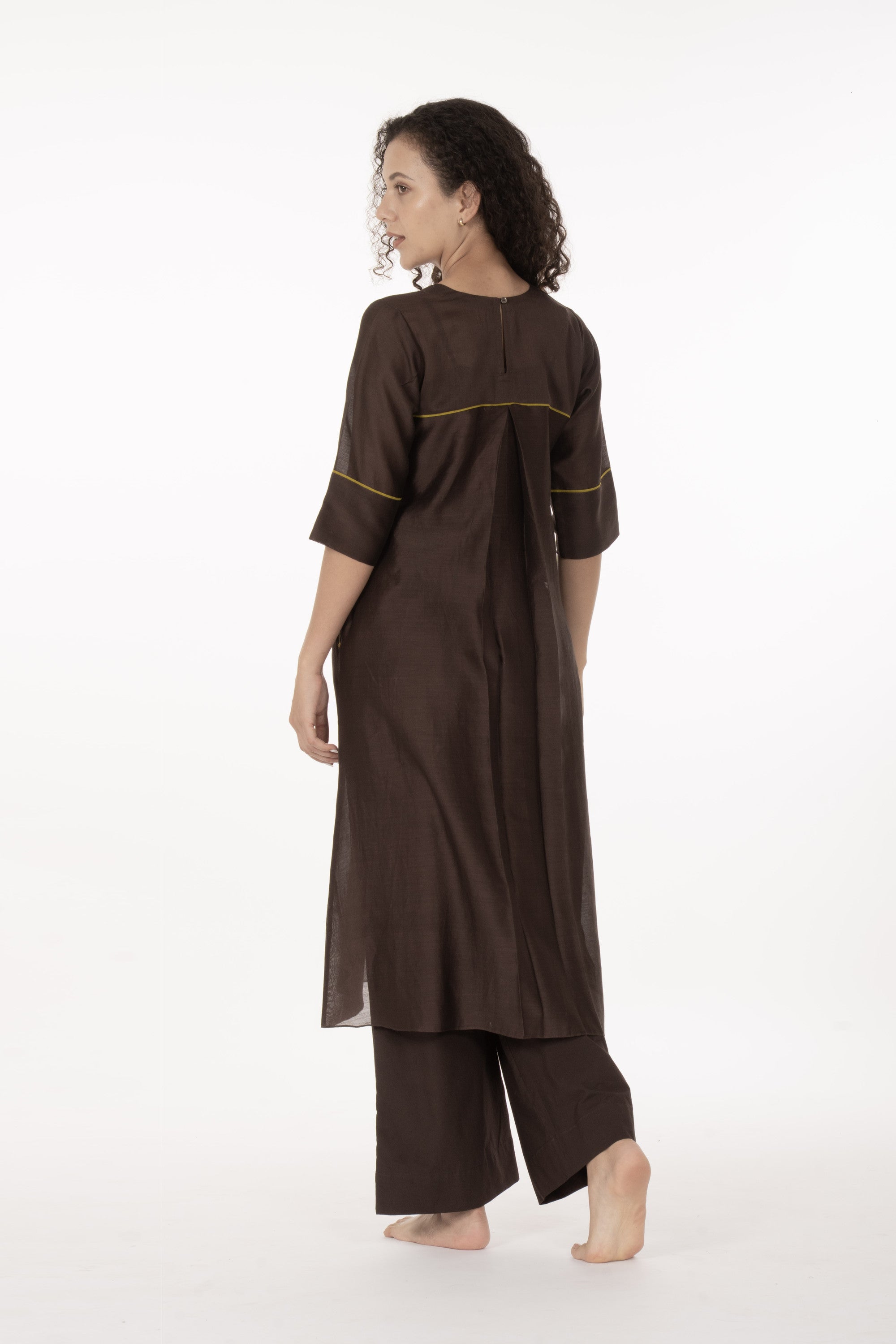Cocoa Thread Art Dress with Bottom