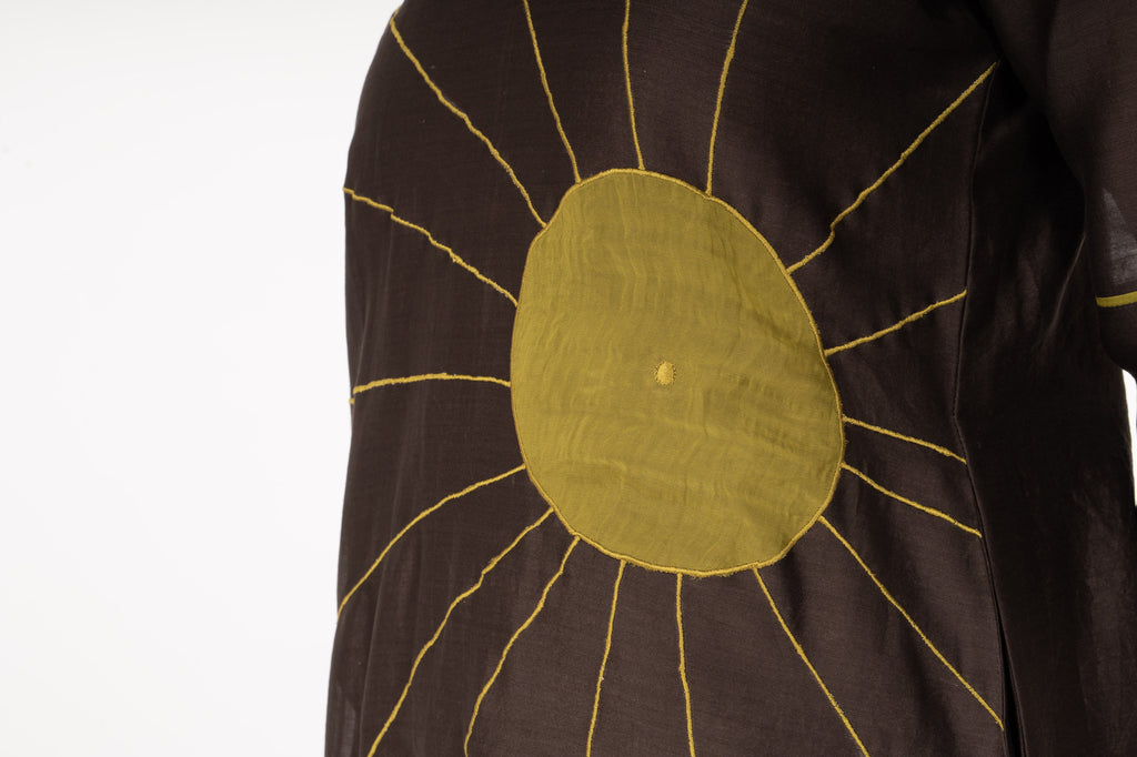 Cocoa Thread Art Dress with Bottom