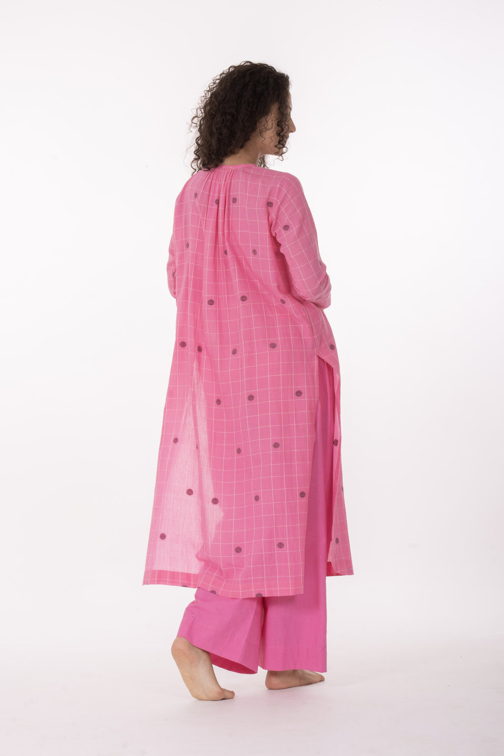 Ros�� Check Midi Dress with Bottom