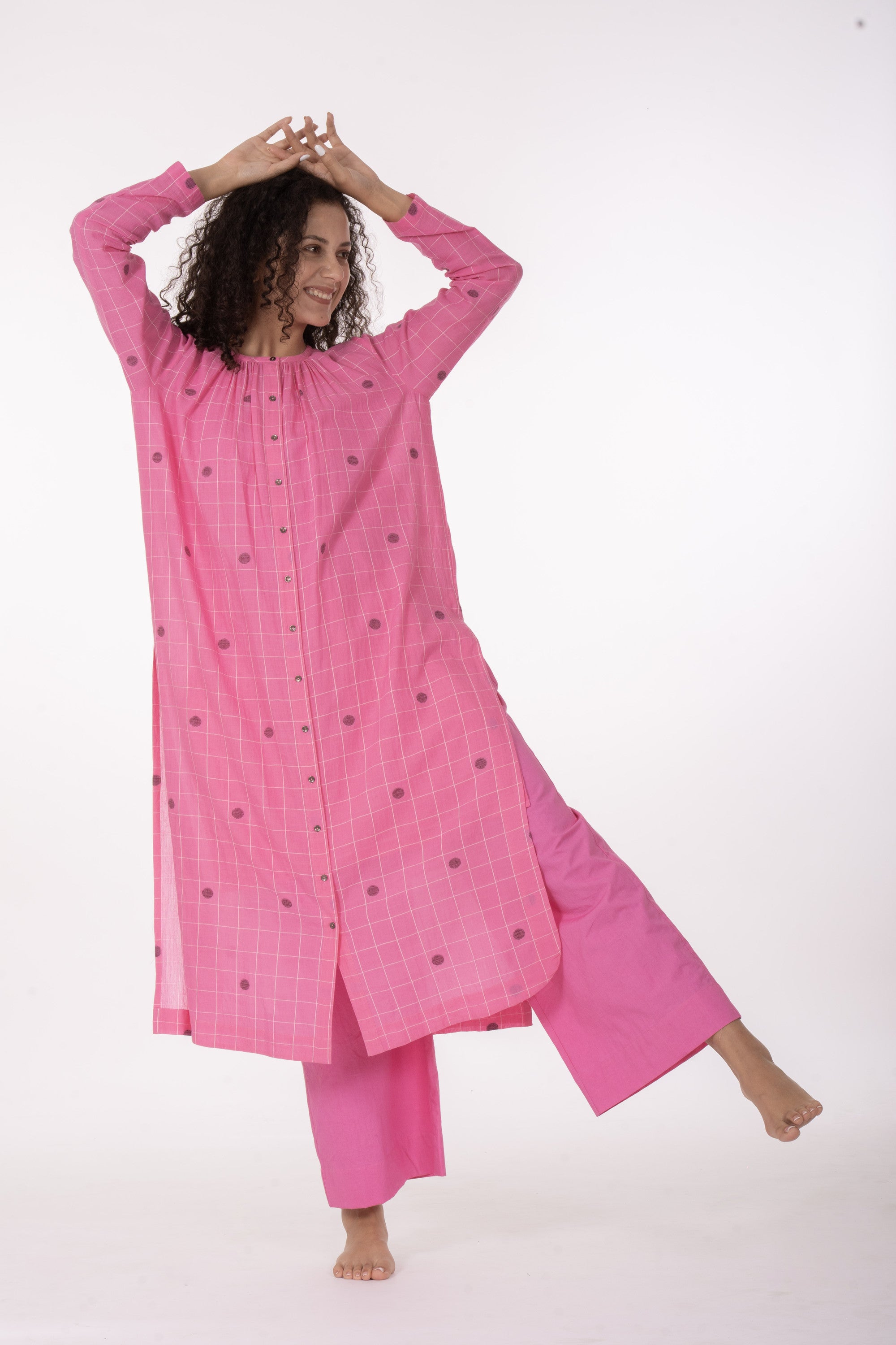 Ros�� Check Midi Dress Co-ord