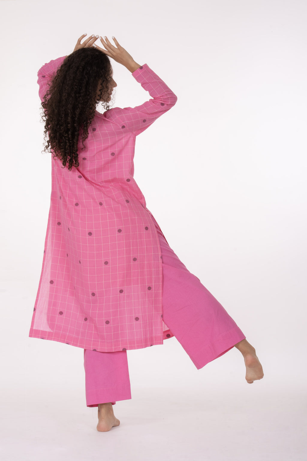 Ros�� Check Midi Dress Co-ord