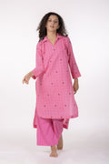 Pink Gather's Dusk Dress with Bottom