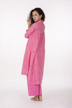 Pink Gather's Dusk Dress with Bottom