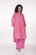 Pink Gather's Dusk Dress with Bottom