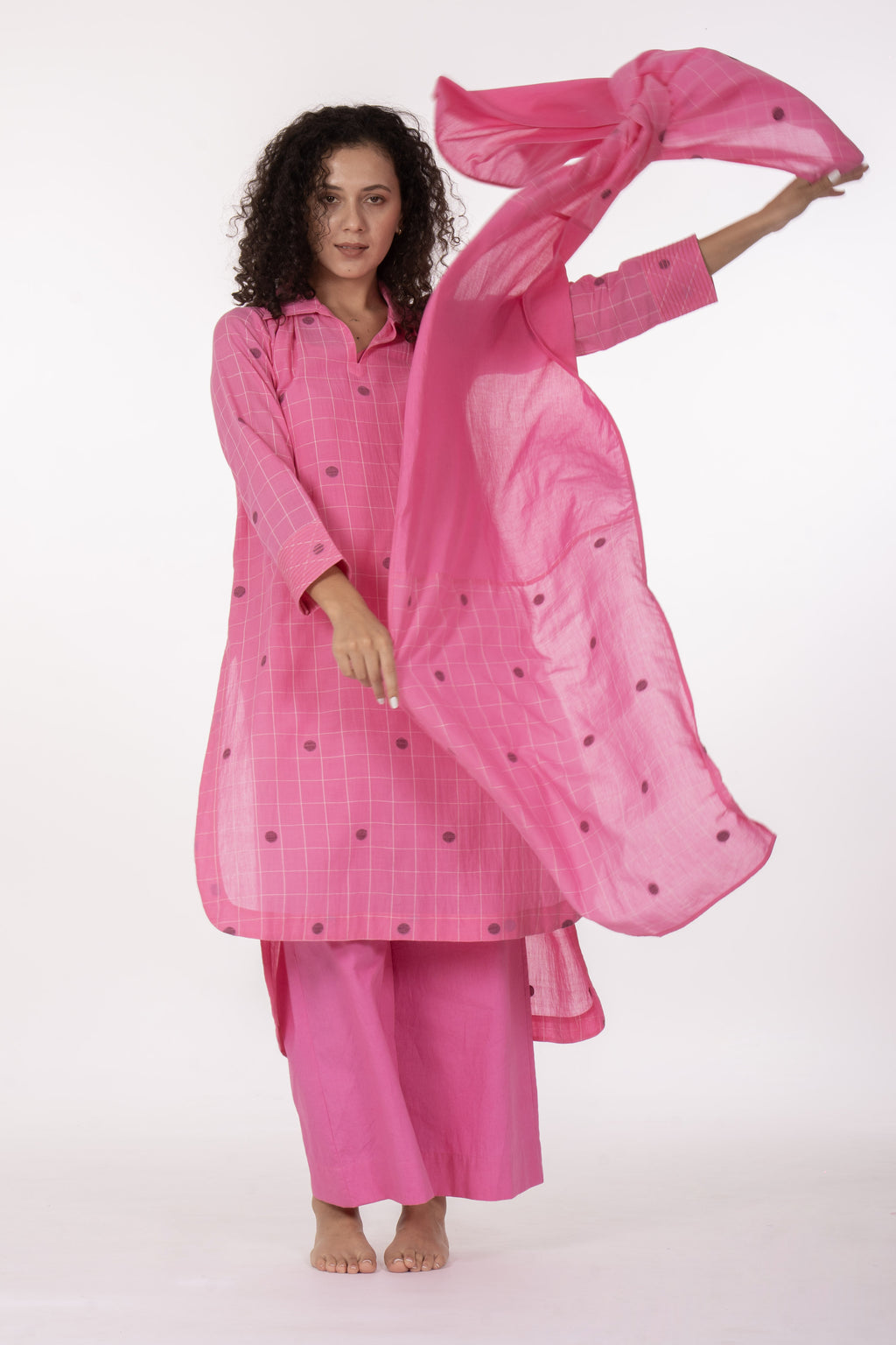 Pink Gather's Dusk Dress Co-ord