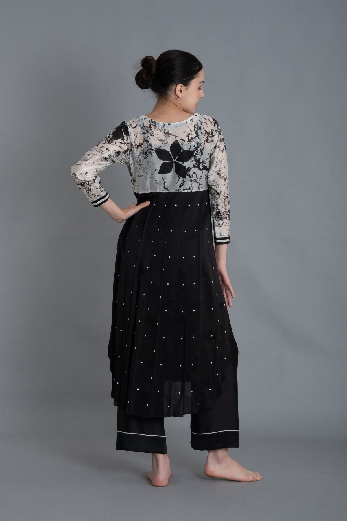 E-Mint Embroidery Dress Co-ord with Scraff
