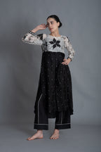 E-Mint Embroidery Dress Co-ord with Scraff