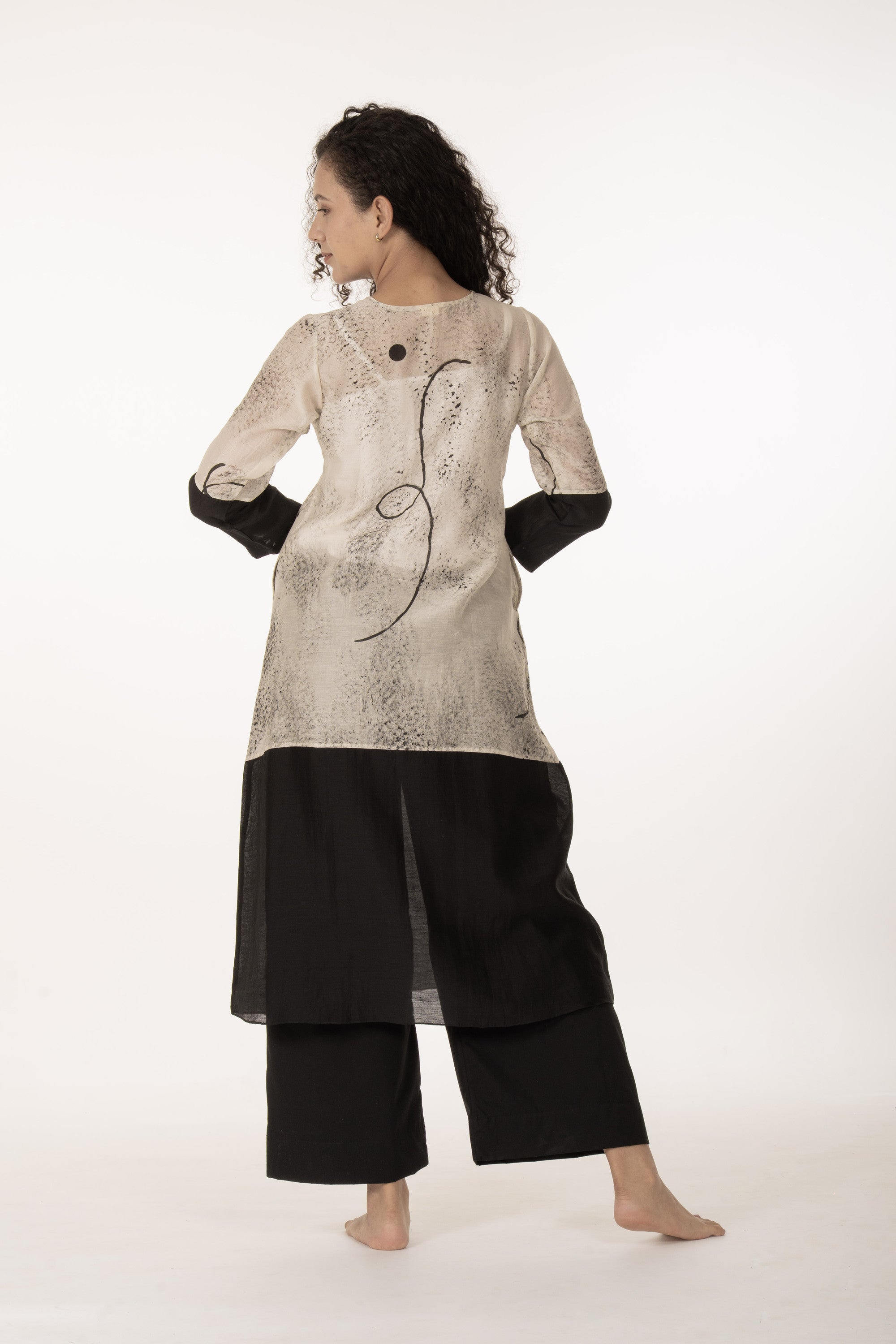 Ivory Shadow Dress with Bottom