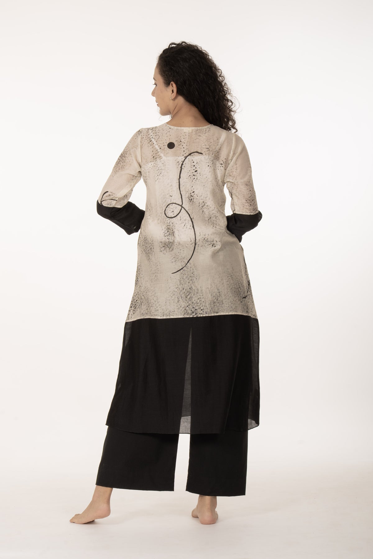 Ivory Shadow Dress with Bottom