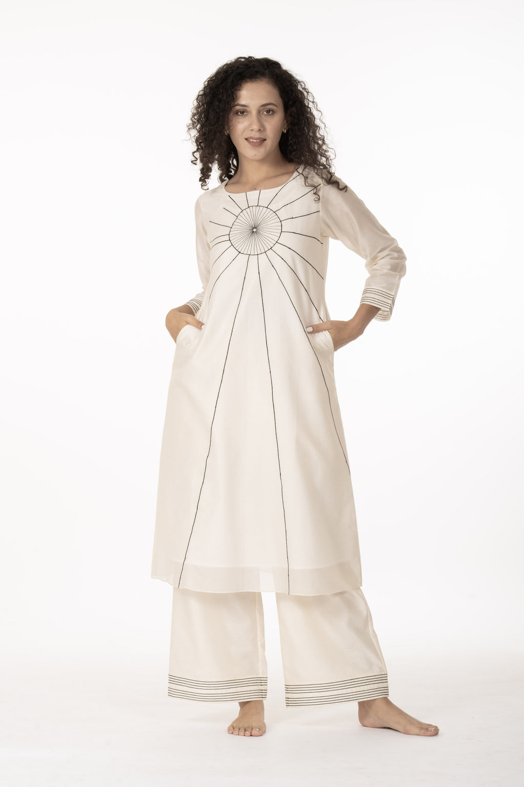 Ivory Grace Handwork Kurta with Bottom