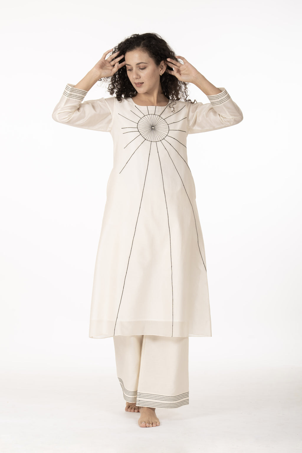 Ivory Grace Handwork Kurta with Bottom