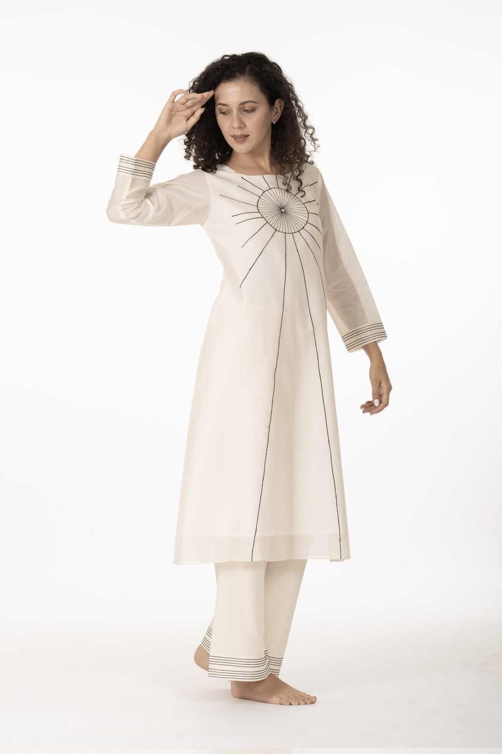 Ivory Grace Handwork Kurta with Bottom