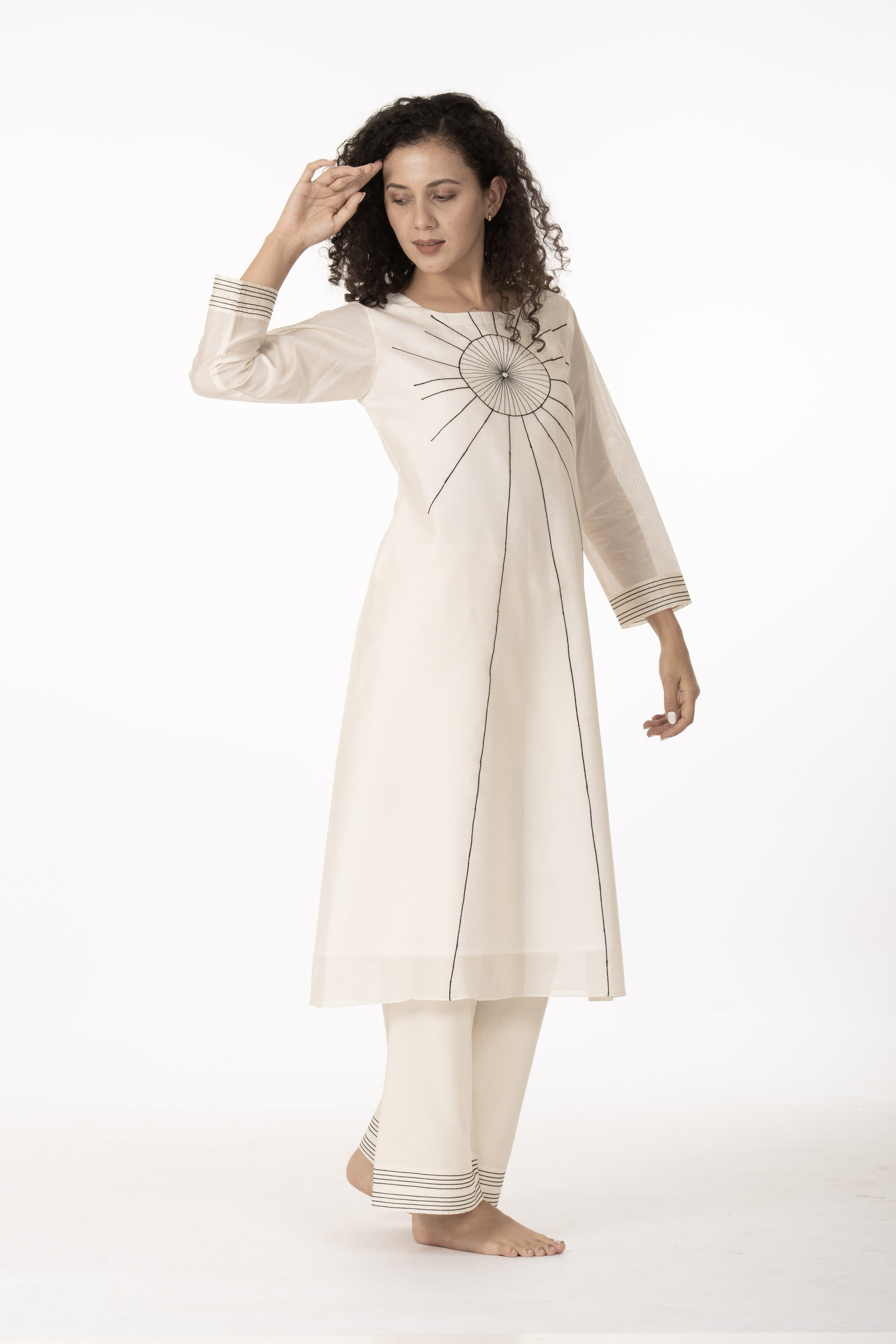 Ivory Grace Handwork Kurta with Bottom