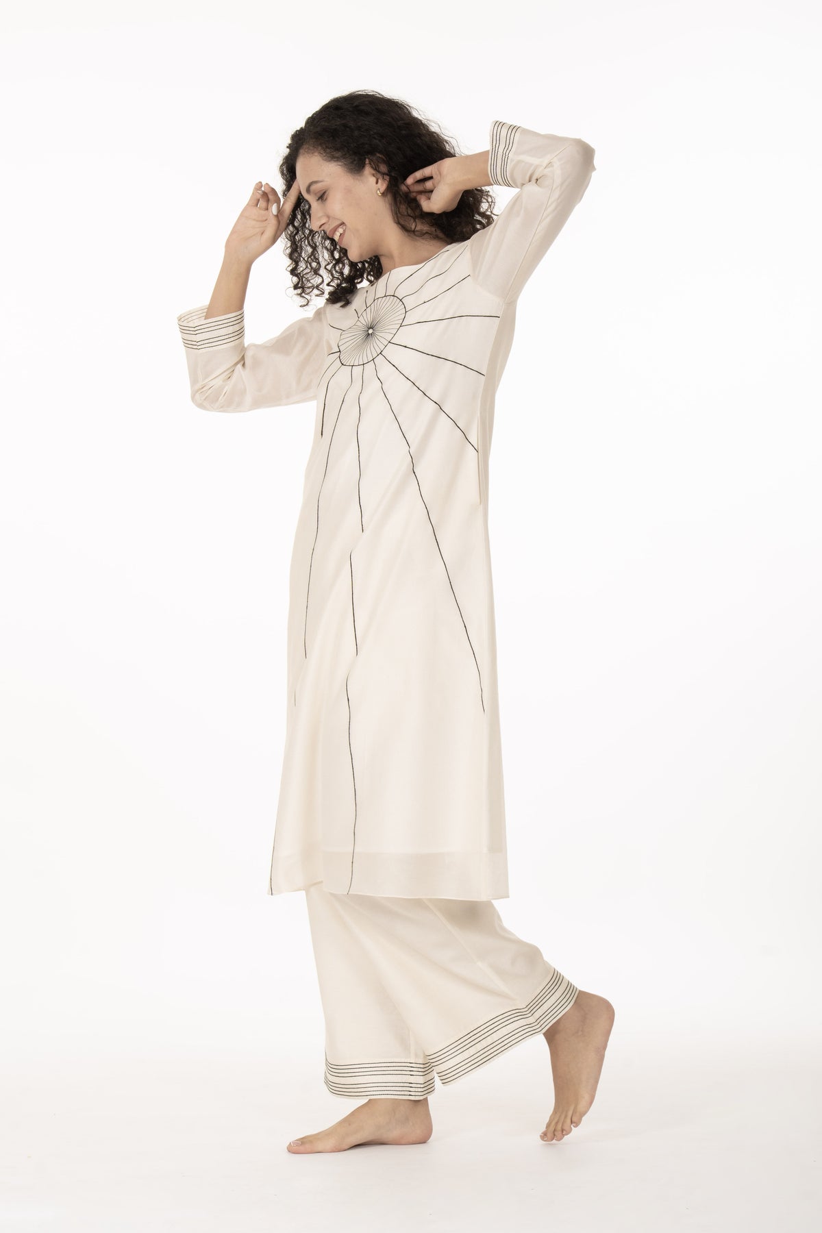 Ivory Grace Handwork Kurta with Bottom
