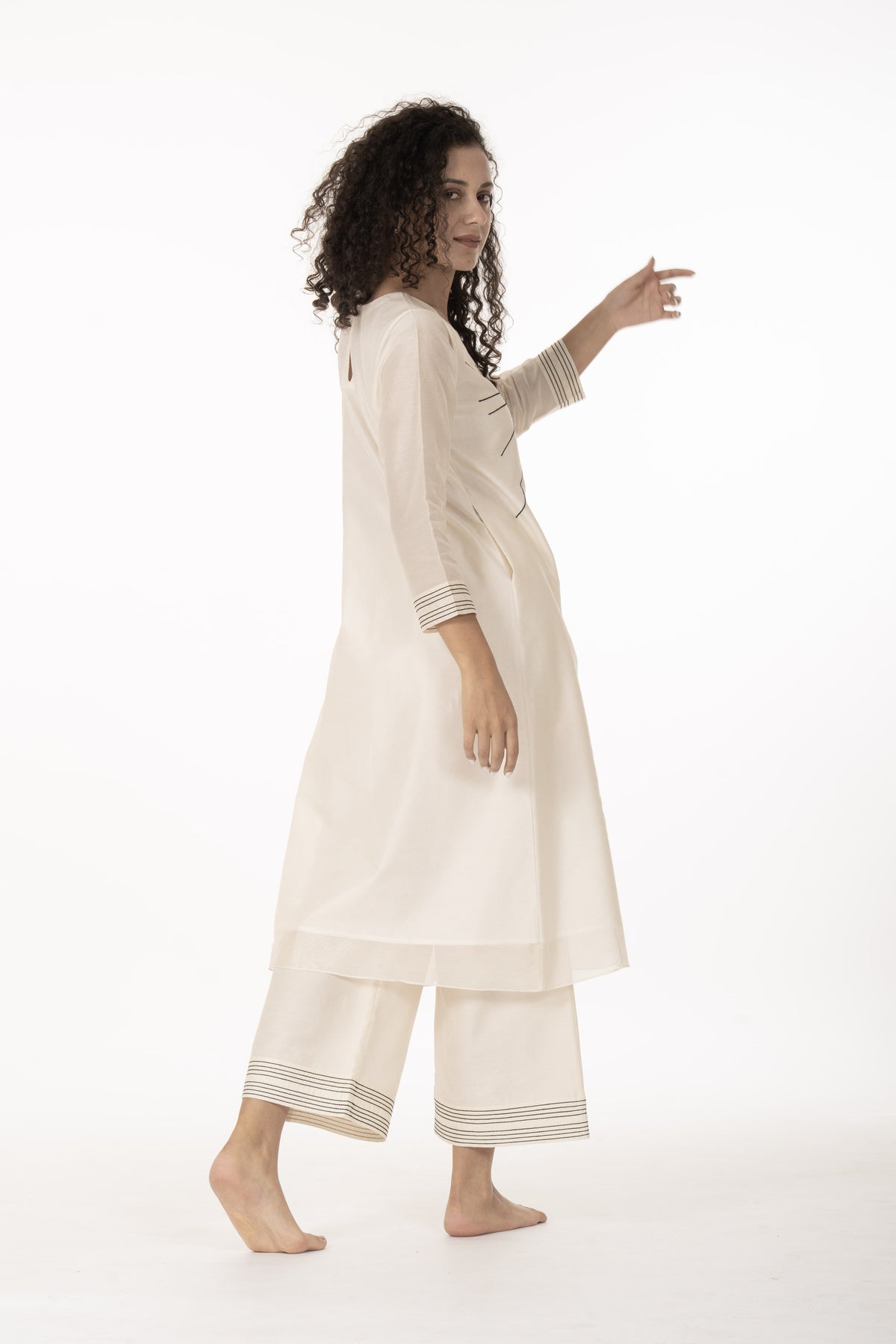 Ivory Grace Handwork Kurta with Bottom