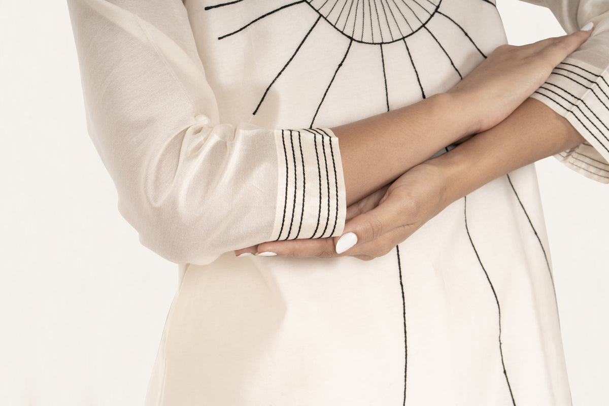 Ivory Grace Handwork Kurta with Bottom