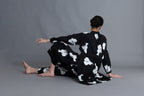 Black Floral Printed Dress Co-ord